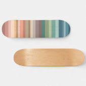 Boho Modern Chic Stripes Skateboard (Horizontaal)