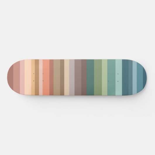 Boho Modern Chic Stripes Skateboard (Horizontaal)