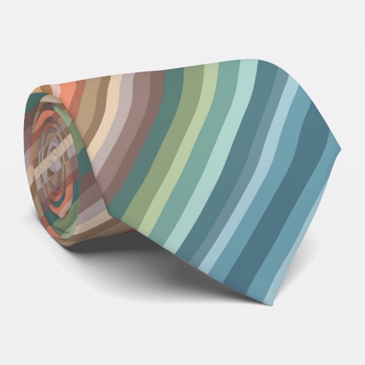 Boho Modern Chic Stripes Stropdas (Opgerold)