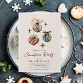 Boho Modern Christmas Party Invitation