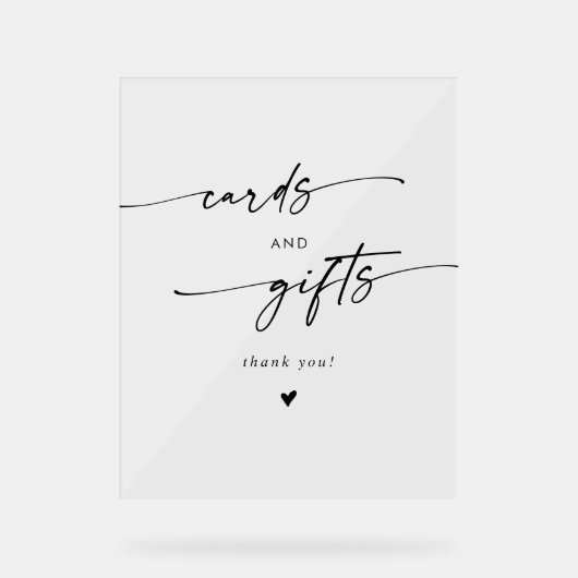 Boho Modern Clear Acryl Trouwkaarten en Geschenken Acryl Bord (Voorkant)