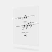 Boho Modern Clear Acryl Trouwkaarten en Geschenken Acryl Bord (Hoek)