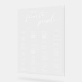 Boho Modern Clear Acryl Trouwstoel Grafiek Acryl Bord (Hoek)