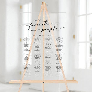 Boho Modern Clear Acryl Trouwstoel Grafiek Bord