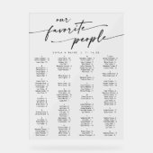 Boho Modern Clear Acrylique Mariage Carte de siège (Recto)