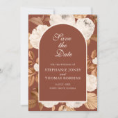 Boho Modern Dark Terracotta Enregistrer la carte D (Devant)