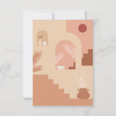 Boho Modern Floral Art Terracotta - Gepersonalisee Bedankkaart (Achterkant)