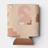 Boho Modern Floral Blush Terracotta Wedding Custom Blikjeskoeler (Achterkant)