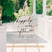 Boho Modern Gelukkig Helder Acryl Huwelijk Welkom Acryl Bord