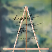 Boho Modern Gelukkig Helder Acryl Huwelijk Welkom Acryl Bord (Neutraal)