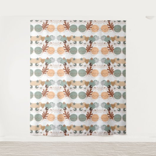 Boho modern geometric wallpaper wandkleed (Voorkant)