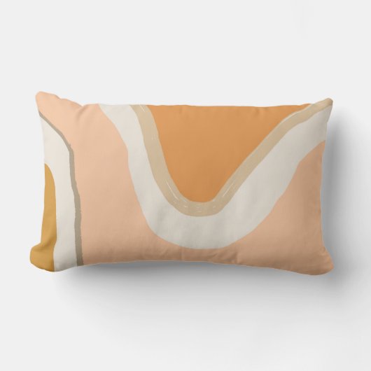Boho Modern Geometrisch patroon roze oranje moster Kussen (Voorkant)