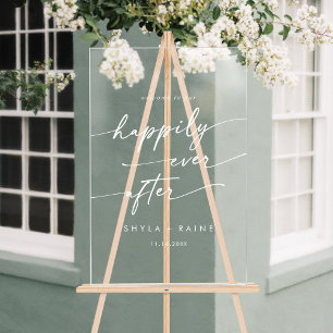 Boho Modern Happy Blanc Clair Mariage Bienvenue