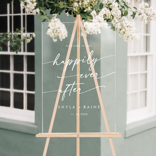 Boho Modern Happy Blanc Clair Mariage Bienvenue