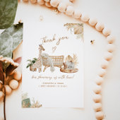 Boho Modern Heart Gender Neutraal Baby shower Bedankkaart