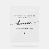 Boho Modern Heaven Clear Acrylique Mariage Memoria (Recto)