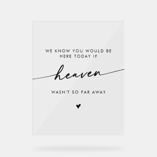 Boho Modern Heaven Clear Acrylique Mariage Memoria (Recto)