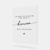 Boho Modern Heaven Clear Acrylique Mariage Memoria (Angle)