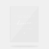 Boho Modern Heaven White Clear Mariage Memorial (Recto)
