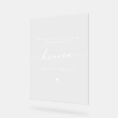 Boho Modern Heaven White Clear Mariage Memorial (Angle)