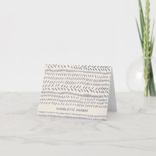 Boho Modern Line Motif Marine Bleu Personnalisé