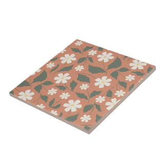 Boho Modern Madelpatroon Terracotta Salie Tegeltje