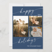 Boho Modern Meerdere Foto's Kerstvakantie Kaart (Voorkant)