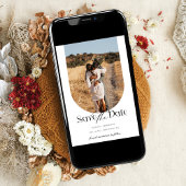 Boho Modern Minimalistische Fotoboog Sla de datum Save The Date