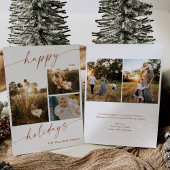 Boho Modern Multiple Photos Carte de Noël
