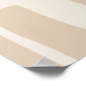 Boho Modern Muted Beige Neutral Abstracte Kunst Poster (Hoek)