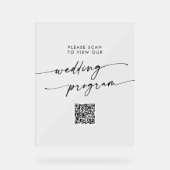 Boho Modern QR Code Clear Acryllique Programme de  (Recto)