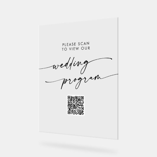 Boho Modern QR Code Clear Acryllique Programme de  (Angle)