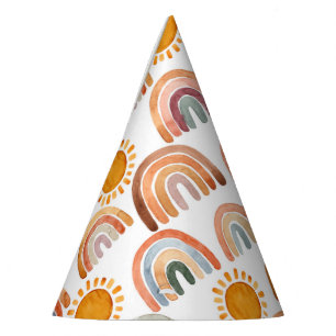Boho Modern Rainbow en Sun  Feesthoedjes