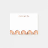Boho Modern Rainbow Name School  Post-it® Notes (Voorkant)