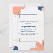 Boho Modern Retro Photo Graduation Invitation (Dos)