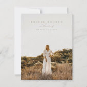Boho Modern Script Photo Bridal Brunch Invitation (Devant)