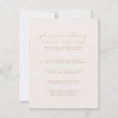 Boho Modern Script Photo Bridal Brunch Invitation (Dos)
