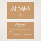 Boho Modern Small Business Cadeaucertificaat Visitekaartje (Voorkant /achterkant)