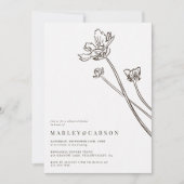 Boho Modern Wildflower Wedding Rehearsal Dinner Kaart (Voorkant)