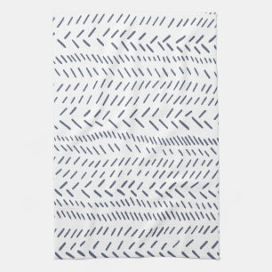 Boho Moderne Abstracte Mudcloth in Marine Theedoek