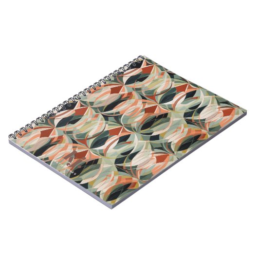 Boho moderne Abstrait | Journal de Carnet Monogram (Côté gauche)