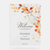 Boho moderne aquarelle automne Feuilles d'automne  (Recto)