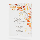 Boho moderne aquarelle automne Feuilles d'automne  (Angle)