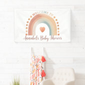 Boho moderne Baby shower arc-en-ciel bannière de b (En situation)