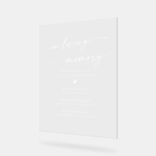 Boho Moderne Blanc Clair Mariage En Mémoire Amoure (Angle)