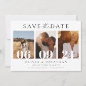 Boho moderne bruiloft minimale foto save the date (Voorkant)