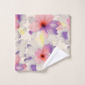 Boho Moderne Chic Floral Aquarelle (Gant de toilette)