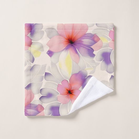 Boho Moderne Chic Floral Aquarelle (Gant de toilette)