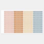 Boho moderne Enfants Nom Étiquettes (Feuille)