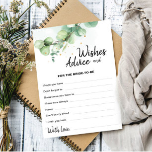Boho Moderne Eucalyptus Mariage souhaite carte con